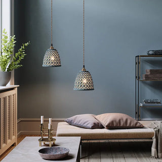 Lowrys - Patterned Ceramic Hanging Pendant Ceiling Light
