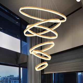 Adel - Modern Multi Ring Hanging Ceiling Chandelier