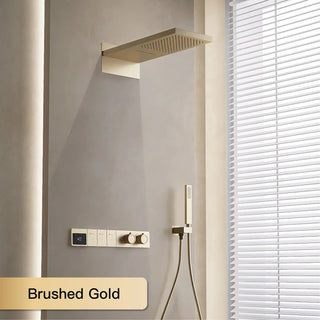 Lethe - Brass Ceiling Mounted Shower System with Dual Hot & Cold Controls