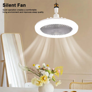 Cassipora - 2-in-1 Ceiling Fan Light E27 LED 30W