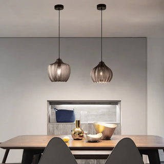 Charlotte - Nordic Perforated Glass Dome Hanging Pendant Ceiling Light
