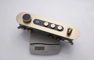 Ophelie - Digital Brushed Gold Shower System with Temperature Display Rainfall Head