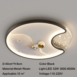 Andi - Surface Mounted Astronaut LED Round Ceiling Light Children's Room
