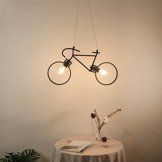 Carn - Retro Black Bicycle Industrial Pendant Ceiling Light
