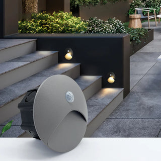 Corinne - Round Stair Aisle Motion Sensor Wall Light- Round Stair Aisle Motion Sensor Wall Light - Round Embedded Stair Aisle Motion Sensor Wall Light