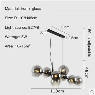 Ocolus - Group Glass Ball Hanging Ceiling Light