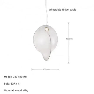 Qarshi - Japanese style Silk Overlap Shell Design Pendant Lamp