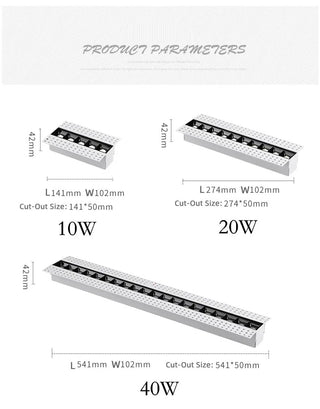Sungei - Recessed Rectangle Downlight Ceiling Light