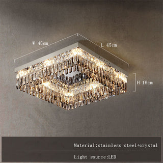 Alpine - Silver Round Coloured Hanging Glass Recessed Ceiling Light Chandelier