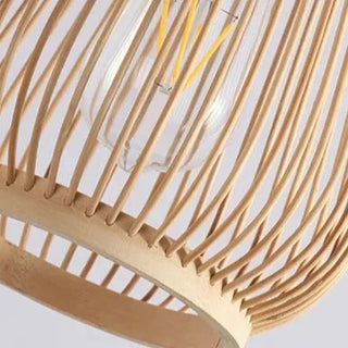 Rafah - Scandinavian Handwoven Bamboo Hanging Round Rattan Ceiling Light