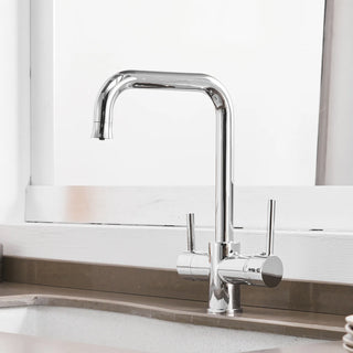 Maryjo - Deck Mounted Hot/Cold Mixer Dual Handle Tap