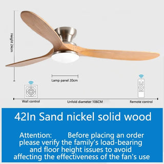 Belisario - 42/52Inch 3 Blade Brown Ceiling Fan with LED Light
