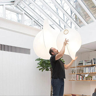 Qarshi - Japanese style Silk Overlap Shell Design Pendant Lamp
