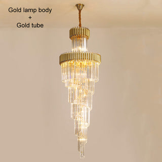 Halora - Sophisticated Stair Chandelier Simple and Stylish Crystal Light for Villas & Lofts