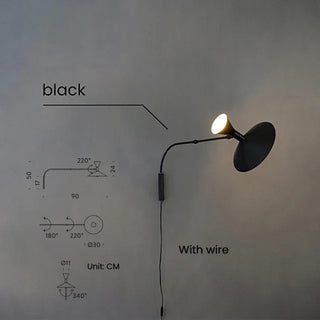 Dashiell - Designer Metal Trumpet Swing Arm Sconce Lamp