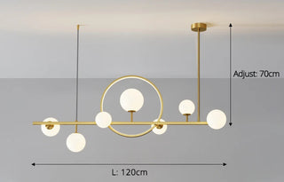 Tokyo - Modern Line Crystal Glass Gold Ceiling Light Chandelier