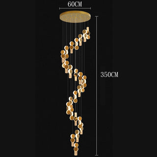 Thiago - Round Crystal Gold Hanging Ceiling Chandelier