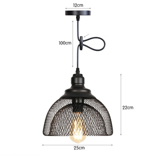 Cathrine Series - Rural Retro Tavern Iron Art Single Head Mesh Cover Pendant Lights