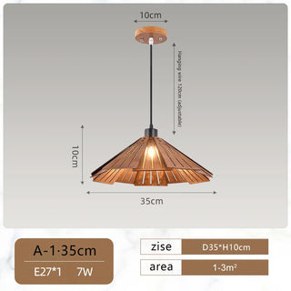 Cornell - Creative Pastoral Wooden Ceiling  Pendant