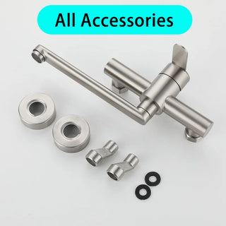 Nikole - Stainless Steel Wall Mounted Dual Hole Mixer Tap