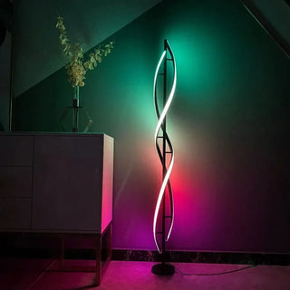 Joie - Modern LED Twisted Floor Lamp