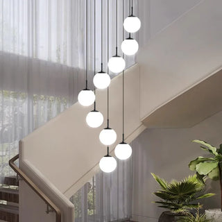 Joshua - Modern Round Hanging LED Ball Ceiling Chandelier