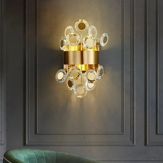 Louie - Modern Sconce Brushed Gold Crystal Wall Light Fixture