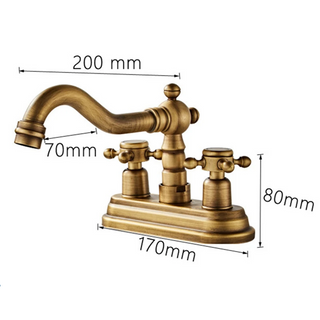 Angelos - Brass Dual Handle Basin Tap