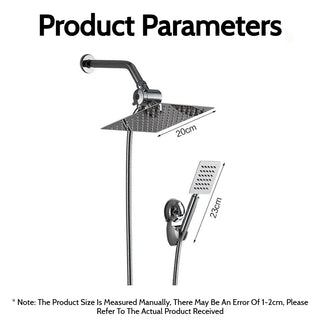 Teo - Rainfall 5 Piece Shower Set Multi Function 8-inch Nozzle