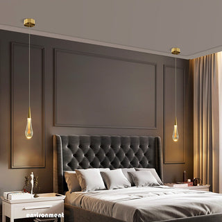 Hannah - Modern Spiral Teardrop with Liquid Ceiling Chandelier