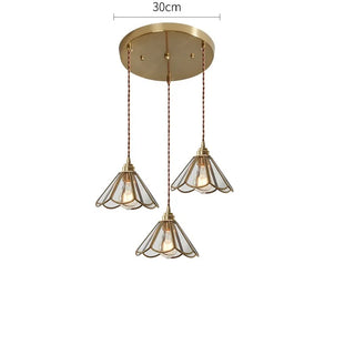 Nanterre - Nordic Glass Copper Tulip Hanging Pendant Ceiling Light
