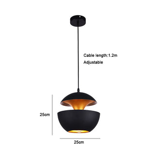 Jeffery - Modern Bronze Apple Round Hanging Pendant Ceiling Light