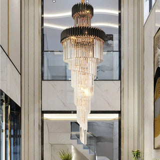 Halora - Sophisticated Stair Chandelier Simple and Stylish Crystal Light for Villas & Lofts