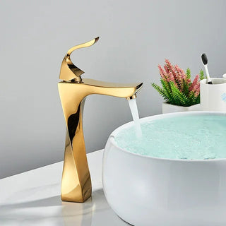 Melony - Twisted Bathroom Single Handle Basin Tap