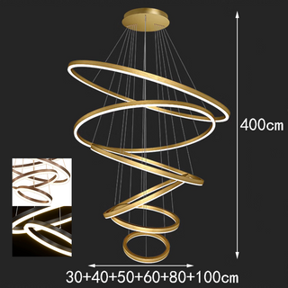 Adel - Modern Multi Ring Hanging Ceiling Chandelier