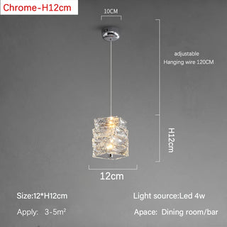 Lorenzo - Modern Twisted Crystal Glass Ceiling Chandelier