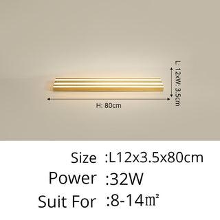 Yestine - Stripe Gold Modern LED Outdoor Wall light Bar