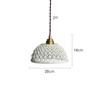 Lowrys - Patterned Ceramic Hanging Pendant Ceiling Light