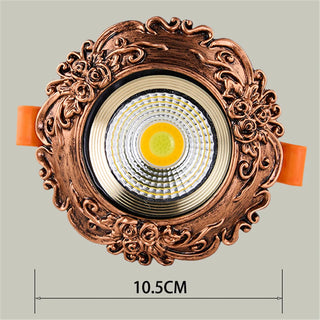 Tanglin - Retro Gold Patterned European LED Ceiling Downlight