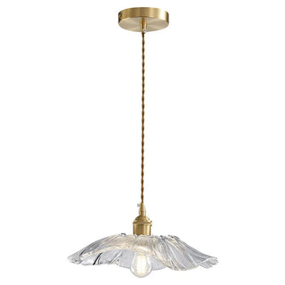Viola - Glass Hanging Round Patterned Pendant Ceiling Light