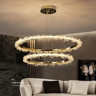 Gita - Modern Round Crystal Ceiling Chandelier