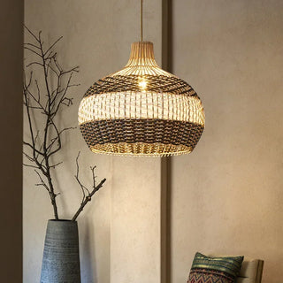 Kanon - Rattan Woven Pendant Ceiling Light Southeast Asia Style
