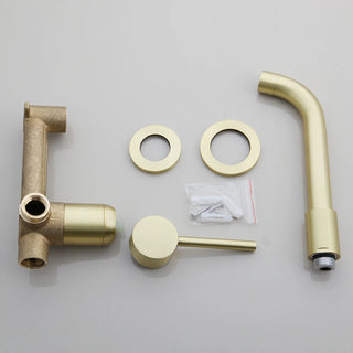 Berniece - Brushed Gold Wall Mounted Basin Tap