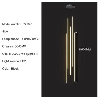 Gael - Modern Long Bar LED Ceiling Chandelier