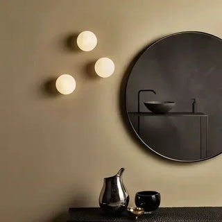 Casper - Modern White Oval Glass Wall Light