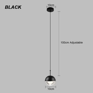 Motala - Half Transparent Hanging Crystal Ball Pendant Ceiling Light