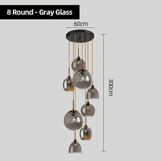 Emerald - Modern Textured Coloured Glass Hanging Pendant Ceiling Light