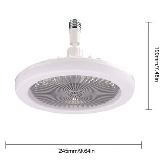 Cassipora - 2-in-1 Ceiling Fan Light E27 LED 30W