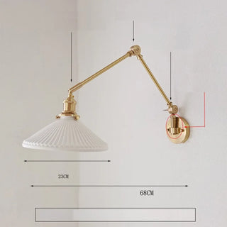Cortez - Extending Long Arm Copper Wall Lamp