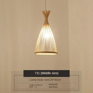 Amanda - Hanging Bamboo Weaving Creative Pendant Light